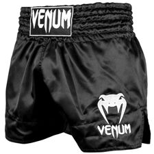 Venum Classic Muay Thai Shorts, Black/White 